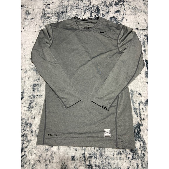 Nike Other - Nike Pro Combat Dri Fit Compression Long Sleeve Shirt Mens XL Gray